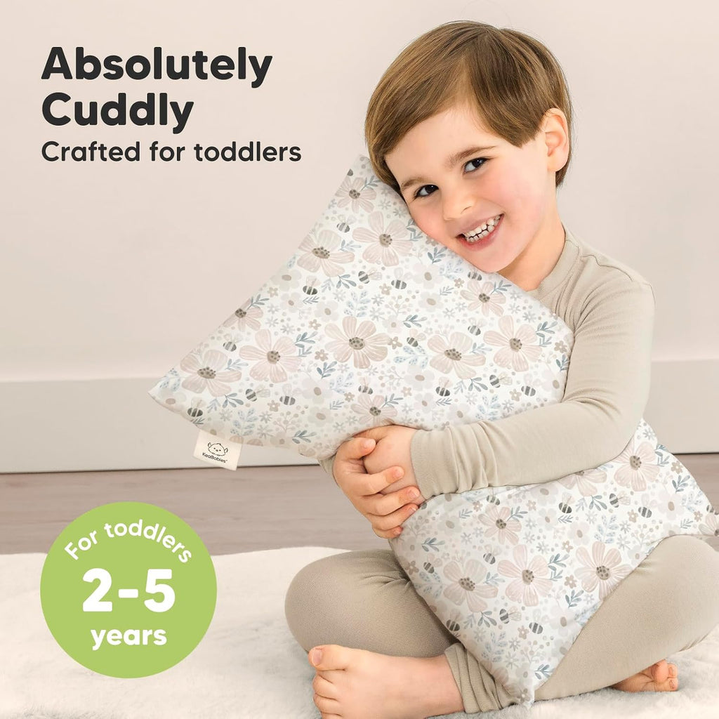 KeaBabies Toddler Pillow with Pillowcase - 13x18 My Little Cuddly Kids Travel Pillows for Sleeping, Nap, Viscose from Bamboo Nursery…