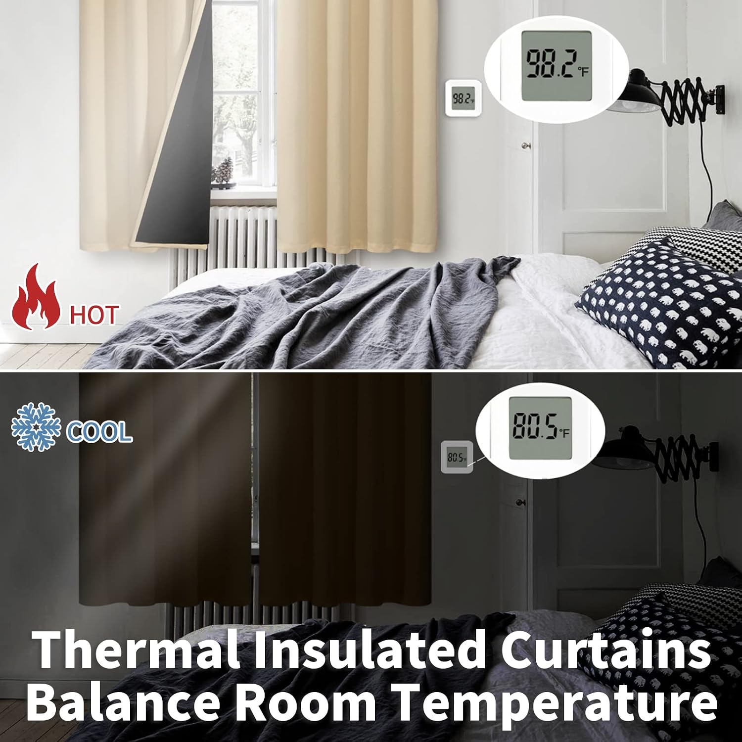 BGment Short 100% Blackout Curtains for Bedroom, Thermal Insulated Energy Efficiency Noise Reducing Grommet Curtains 45 Inch Length with Li…