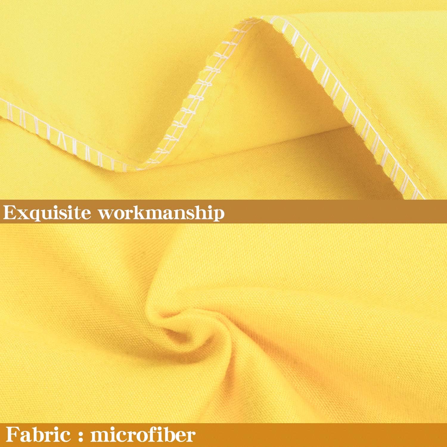Ntbay Queen Pillowcase Set - 4 Pack Brushed Microfiber 20x30 Pillowcases - Soft, Wrinkle-Free, Fade-Resistant, Stain-Resistant, Yellow Pill…