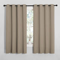 NICETOWN Bedroom Curtain Panels Blackout Draperies, Thermal Insulated Solid Grommet Blackout Curtains/Drapes (Taupe, 1 Pair, 55 by 68-inch)