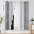 Estelartextiler Estelar Textiler Full Room Darkening Greyish White and Grey Blackout Curtains for Living Room, Ombre Thermal Insulated Full…