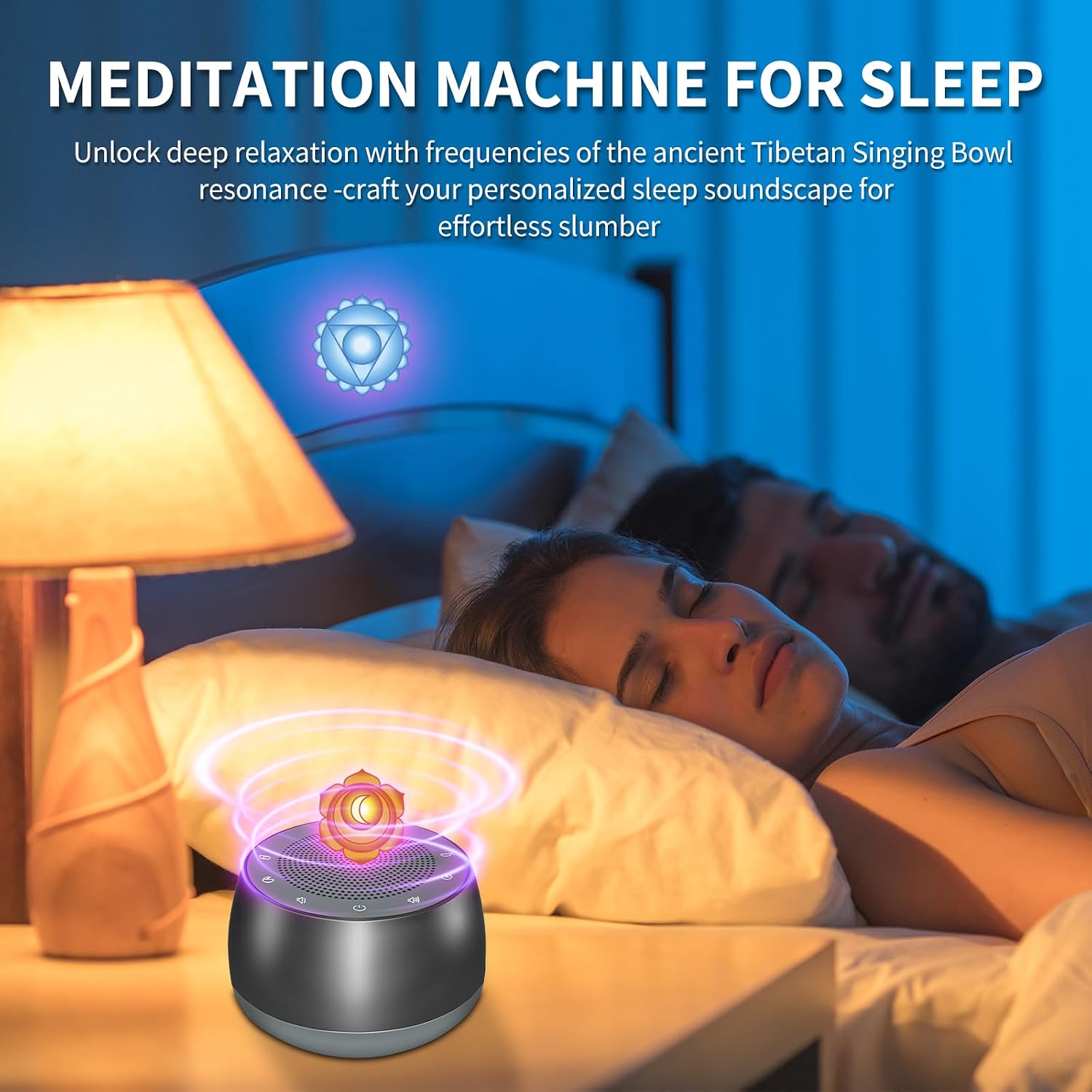 Winish Meditation Sound Machine, Electric Tibet Singing Bowl Machine Frequency Healing Devices,256HZ-432HZ-528HZ Tones Singing Bowl Frequenc…