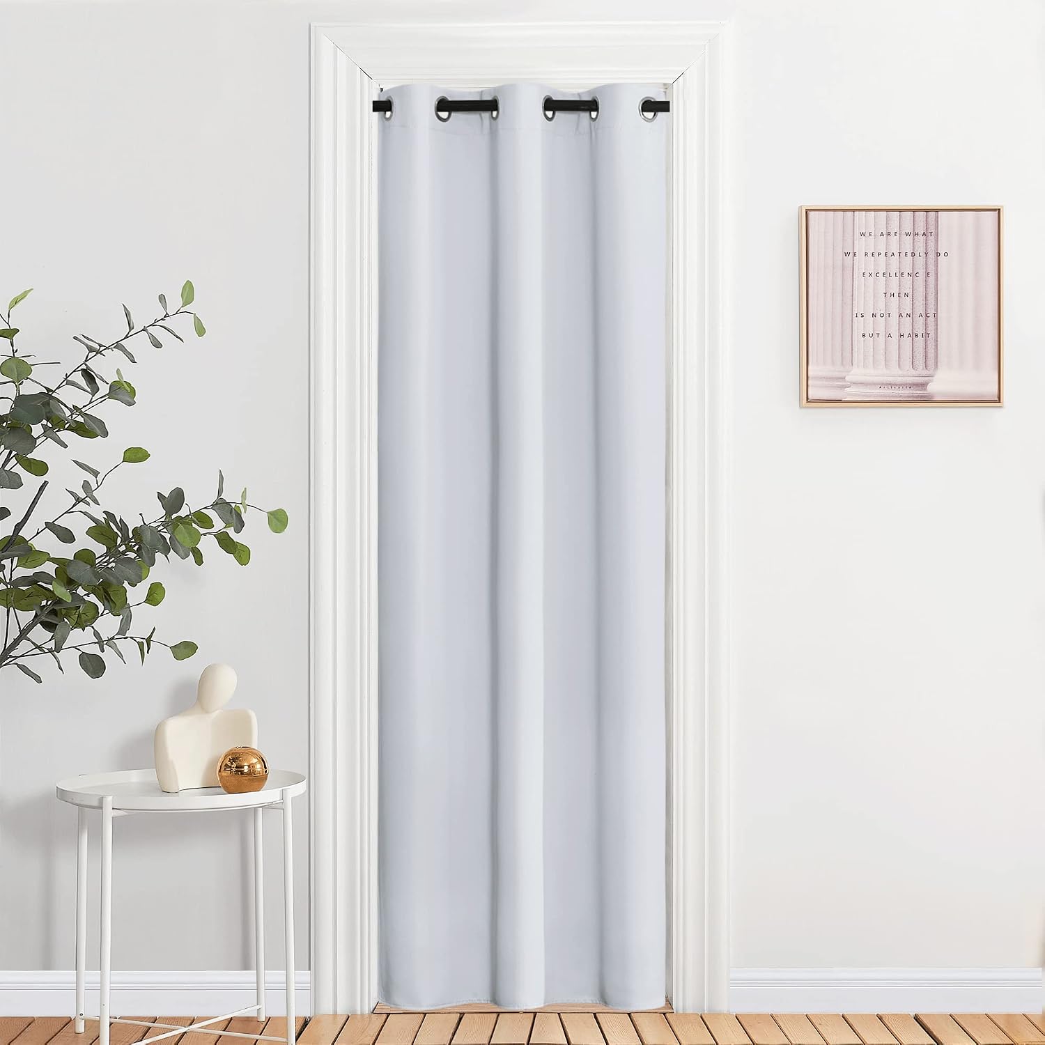 Nicetown Room Darkening Curtains for Living Room - easy maintenance Solid Thermal Insulated Silver Grommet Light Blocking Vertical Drapes…