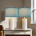 AIEAMPDO 23" Modern Ceramic Nightstand Table Lamps Set of 2, Nautical Lamps for Bedroom Bedside, Side Table Lamps for Living Room, Dining…