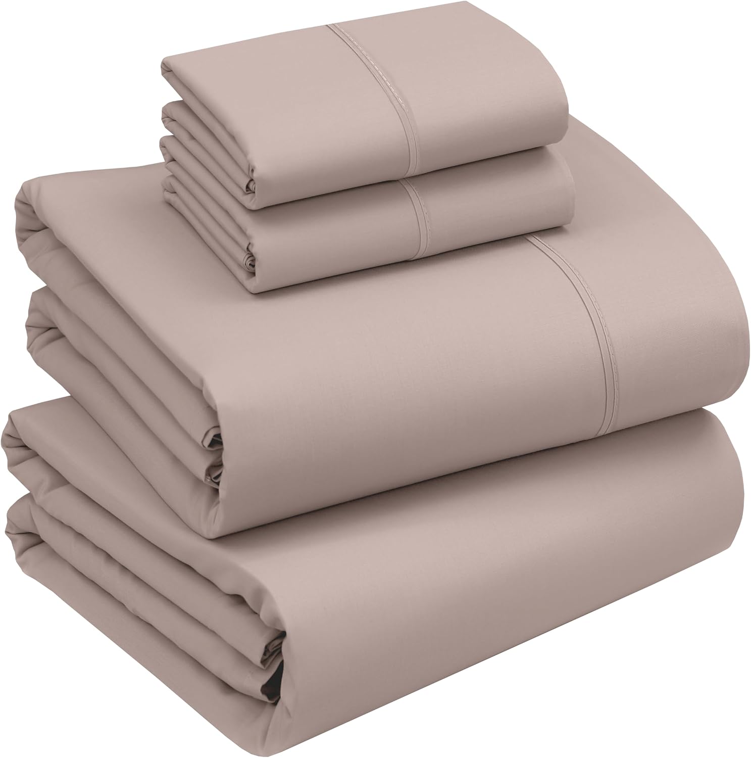 Ruvanti 100% Cotton Percale Sheets California King Size – Crisp Cooling Bed Sheets for Hot Sleepers, Deep Pocket 14”, Soft Breathable & Dur…
