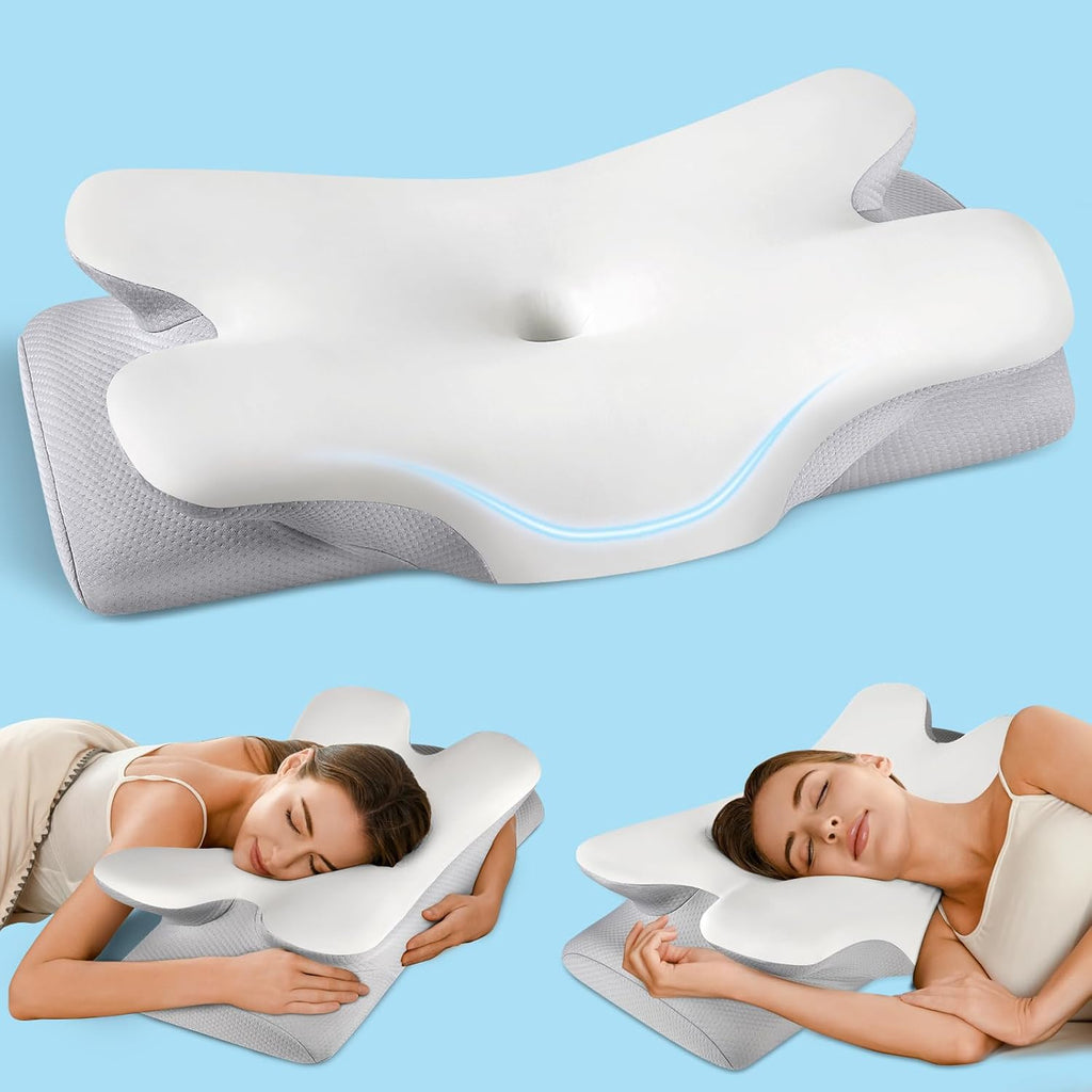 TujamiCervicalNeckPillow Cervical Neck Pillow for Sleeping, Cooling Ergonomic Contour Side Sleeper Pillow for Neck Support, Odorless Soft M…