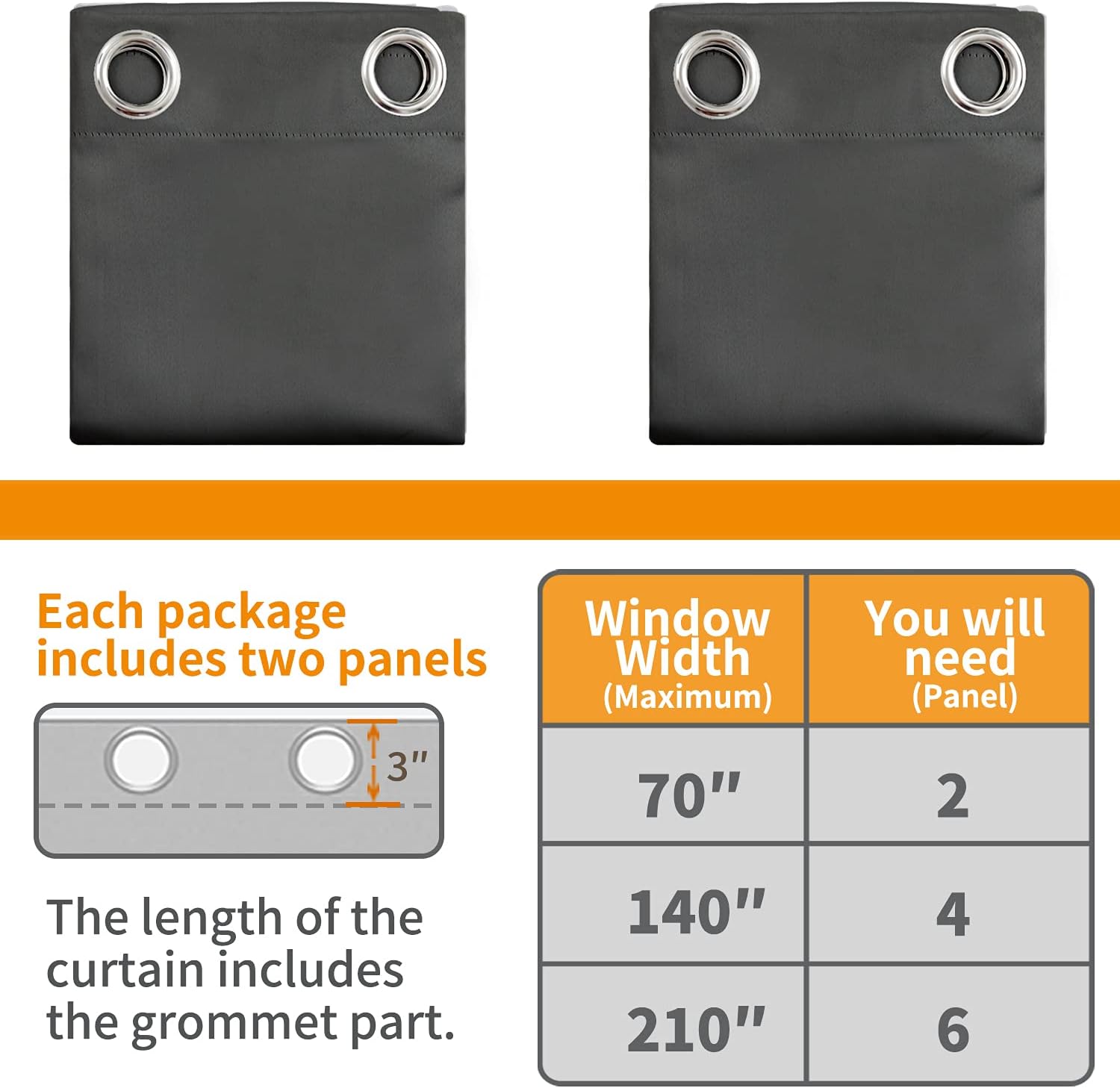 YoungsTex 95 Inch Length Blackout Curtains for Bedroom - Thermal Insulated with Grommet Top Room Darkening Long Window Drapes for Living Ro…