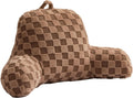 Aimuan Reading Pillow Checkered Bed Rest Wedge Backrest Checkerboard Pillow with Arms Back Support for Sitting Up in Bed Cushion Incline…