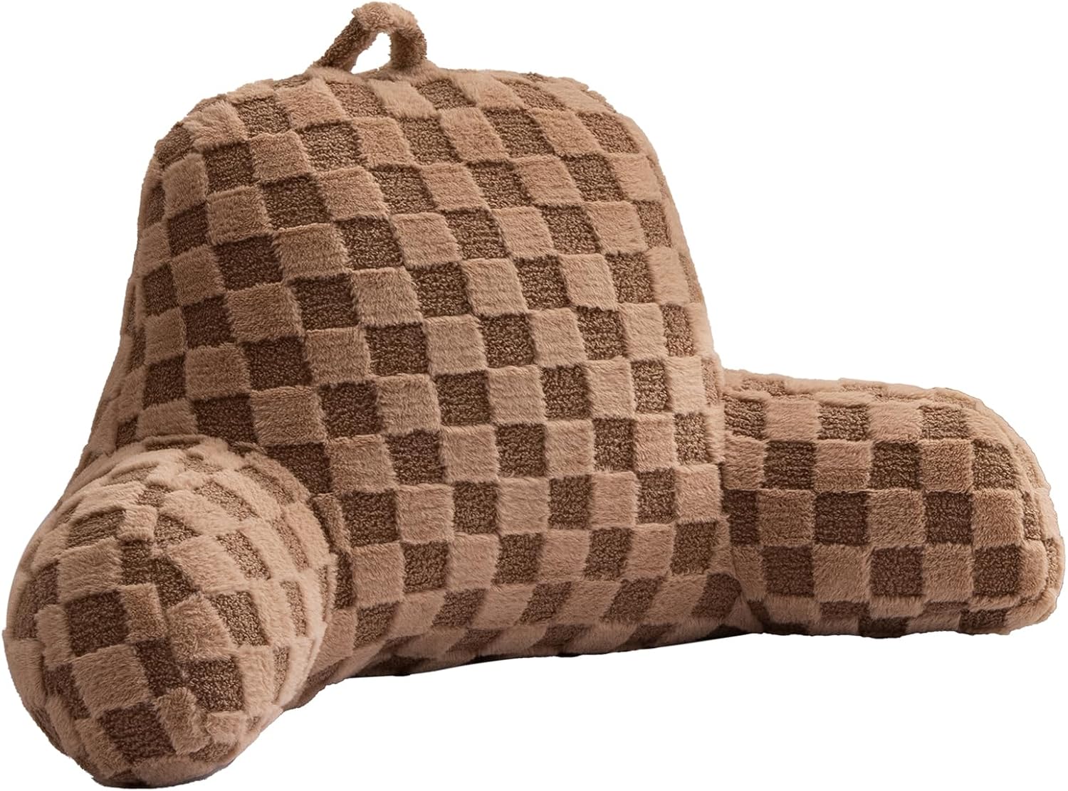Aimuan Reading Pillow Checkered Bed Rest Wedge Backrest Checkerboard Pillow with Arms Back Support for Sitting Up in Bed Cushion Incline…