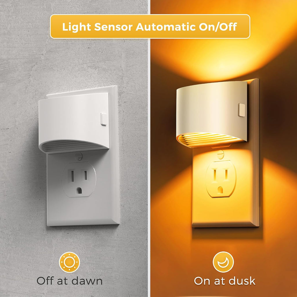 L LOHAS LED Night Lights Plug into Wall with 3CCT Adjustable (1600K/3000K/5000K), 1W Nightlight Plug in wall, Built in Dusk to Dawn…