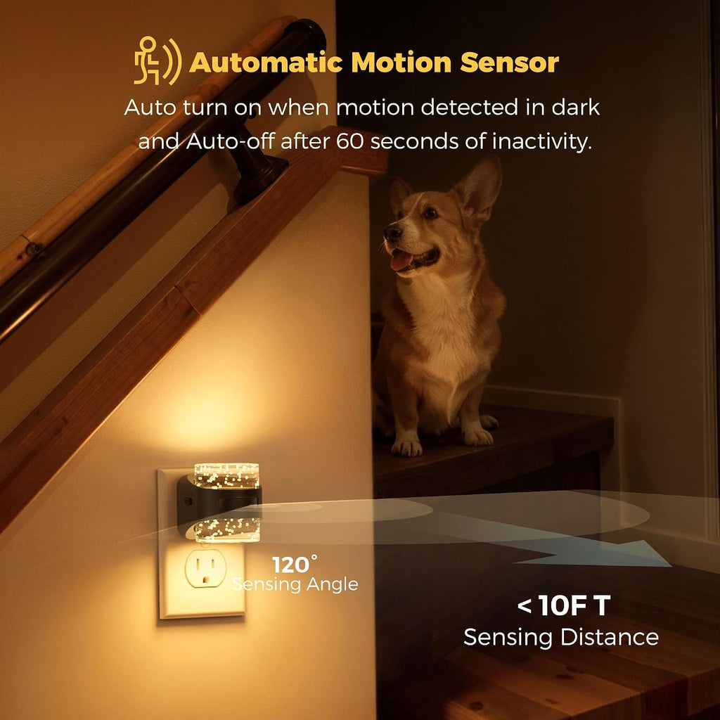 Llohasled L LOHAS LED Motion Sensor Night Light, Bubble Night Lights Plug into Wall,5CCT Color Temperature Change Night-Light, Dimmable Nigh…