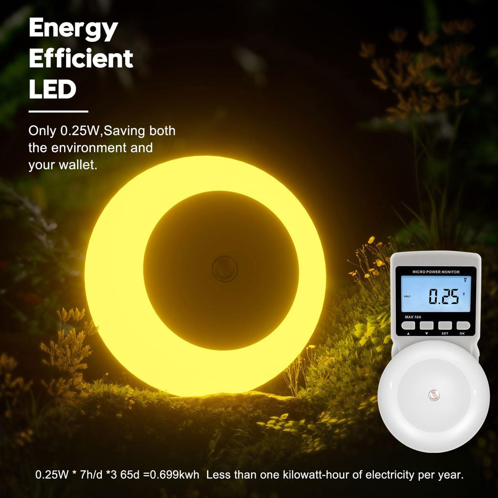 fesnne Night Light, Night Lights Plug into Wall, Dusk to Dawn Sensor, Amber Led Night Light 0.5W, 8 Pack Nightlight for Adults, Bedroom…