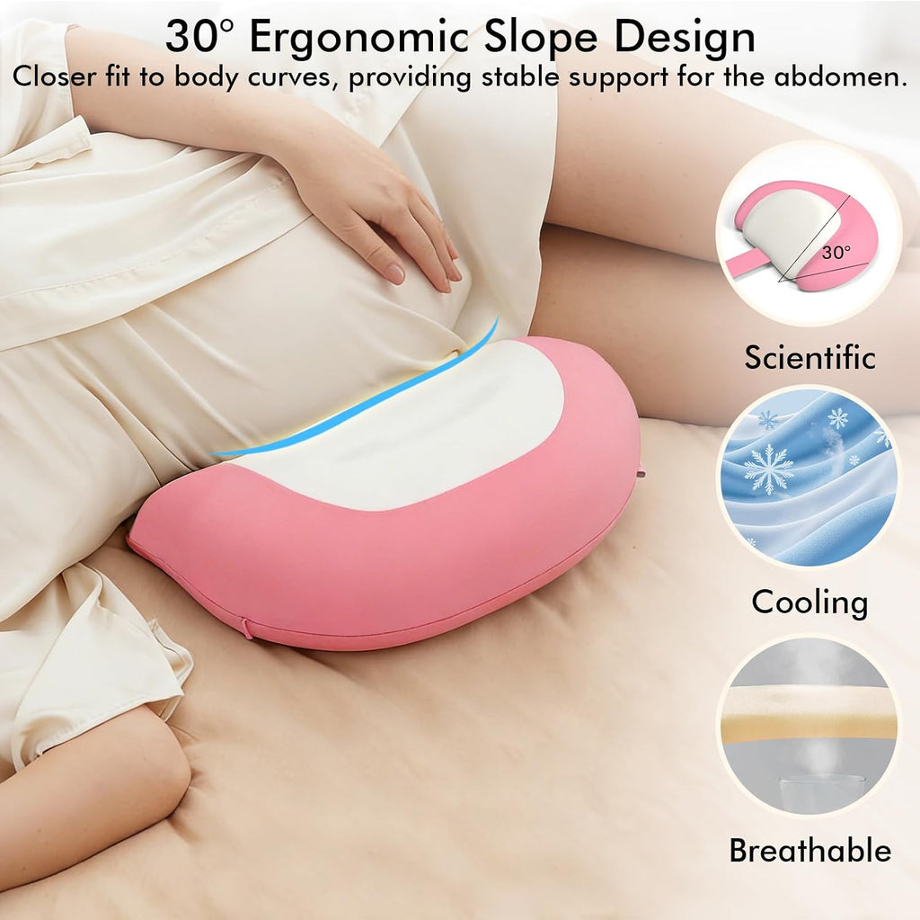 Pregnancy Pillows for Sleeping, Memory Foam W Shaped Maternity Pillow for Pregnant Women, Adjustable Travel Pregnancy Wedge Pillow with…