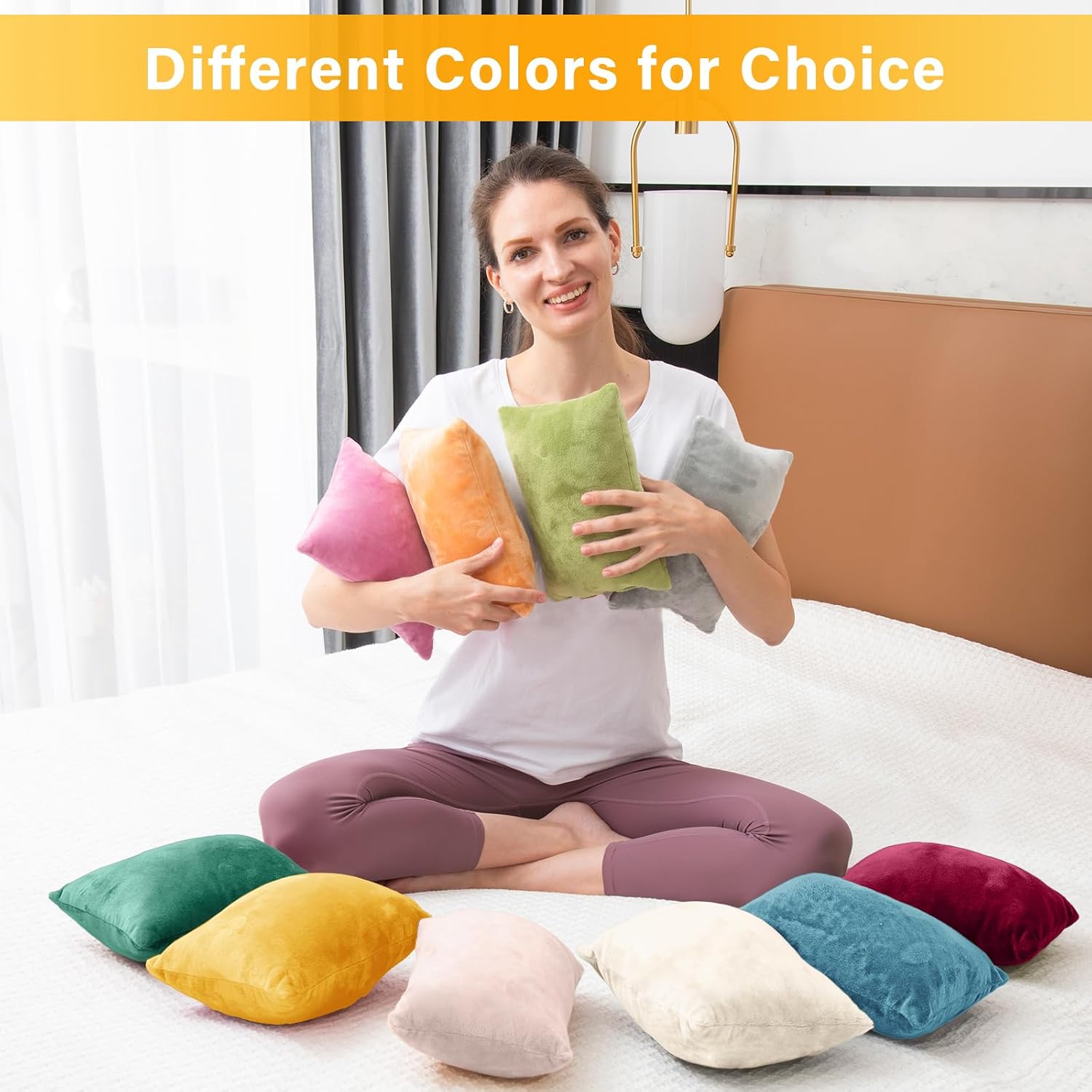 1 MIDDLE ONE 2 Pack Small Pillow, Memory Foam Mini Pillow 11 X 7 Inches for Travel, Sleeping, Nap and Neck, Knee, Lumbar Support, Tiny…
