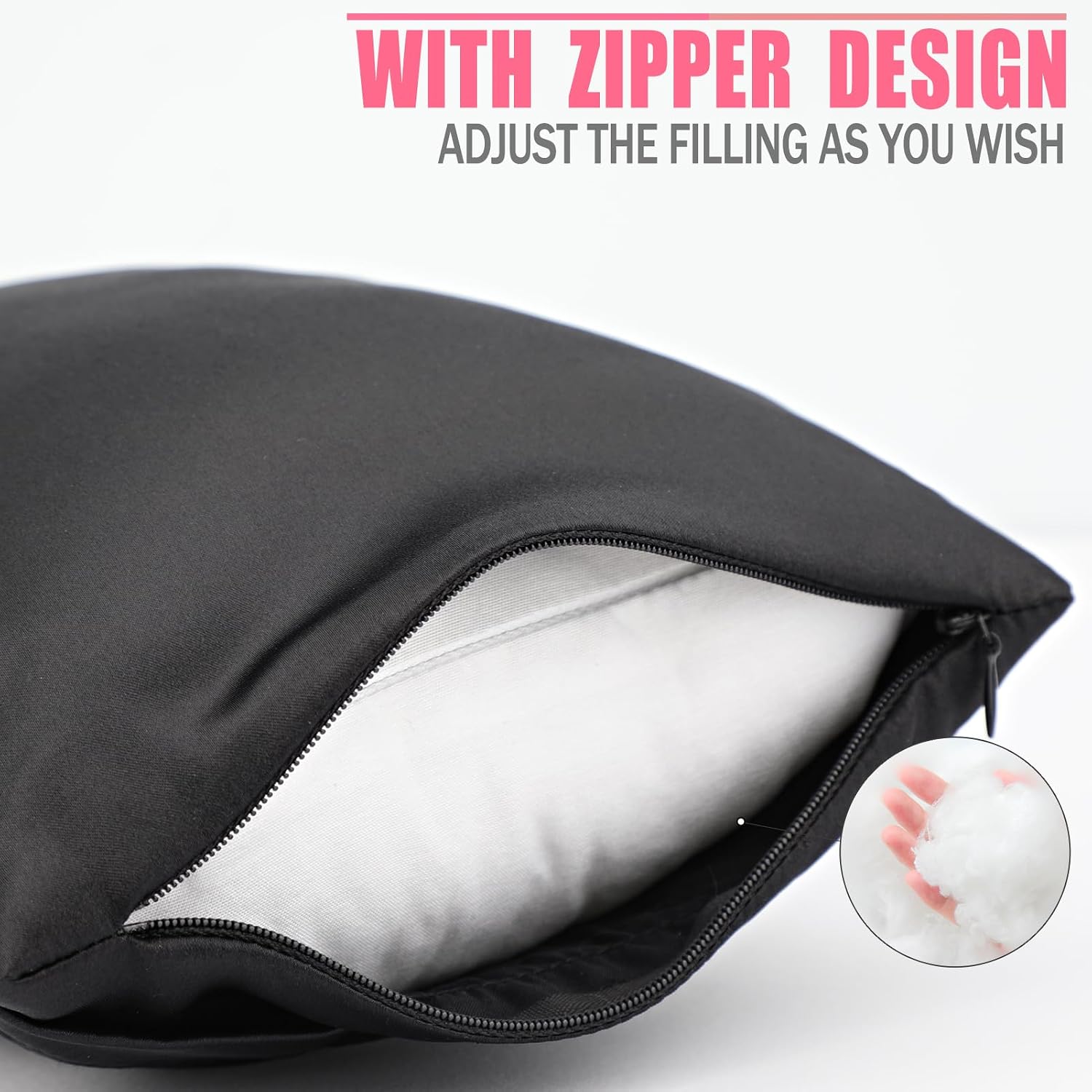 BNRendles Small Neck Pillow for Recliner Chair Neck with Removable Pillowcover Little Cervical Support Cushion Tiny Pillows Sleep Nap Satin…