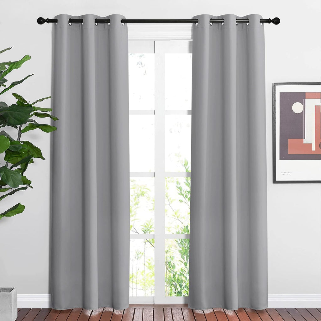 Nicetown Room Darkening Curtains for Living Room - easy maintenance Solid Thermal Insulated Grommet Light Blocking Vertical Drapes for…