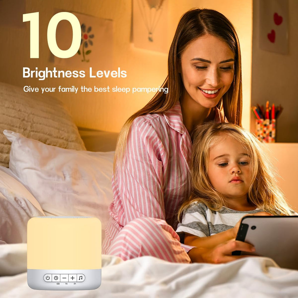 Easysleep Soundbar Speakers White Noise Sound Machine with 30 Sounds 12 Night Light 32 Volume 3 Timers Portable Sleep Machine for Office…