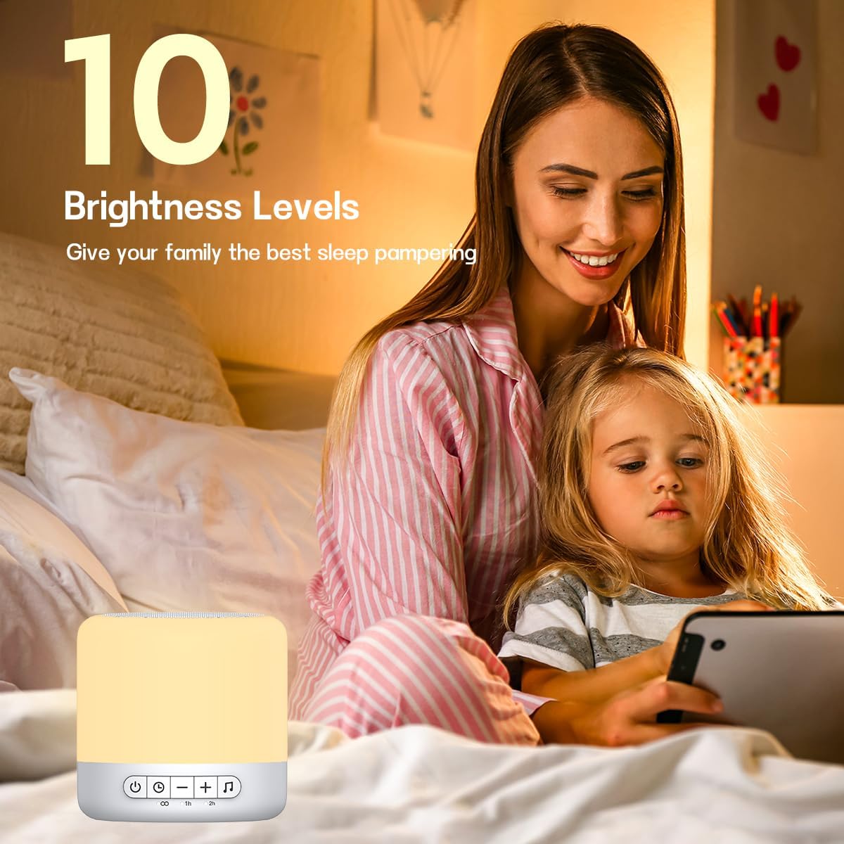 Easysleep Soundbar Speakers White Noise Sound Machine with 30 Sounds 12 Night Light 32 Volume 3 Timers Portable Sleep Machine for Office…