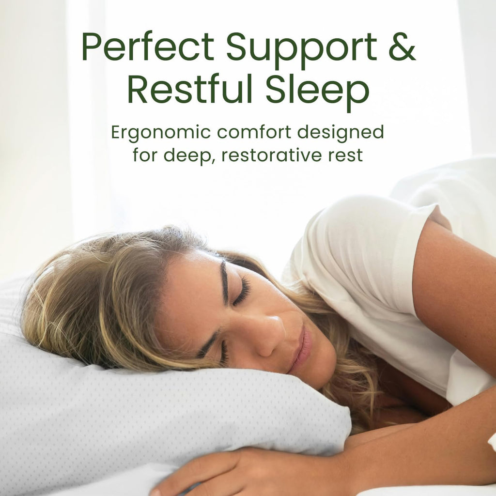 Memory Foam Pillows Queen Size Set of 2 - Cooling Bed Pillows for Sleeping - Back, Stomach, Side Sleeper Soft, Comfy Cool Shredded - 2…