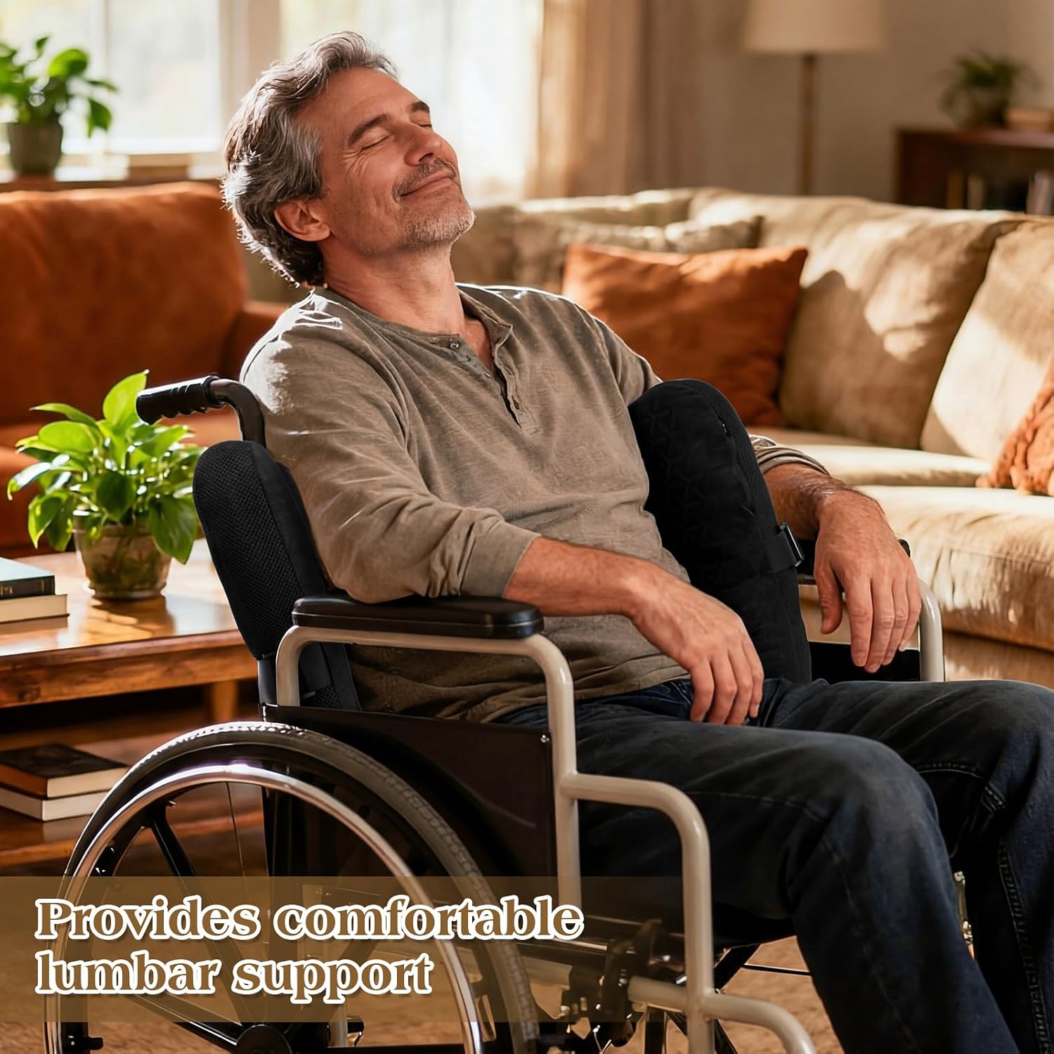 Lateral Support for Wheelchair Back Cushion Pressure Relief Side Support Pads Recliner Wheelchair Lumbar Pillow for Office Chair Back(Black)