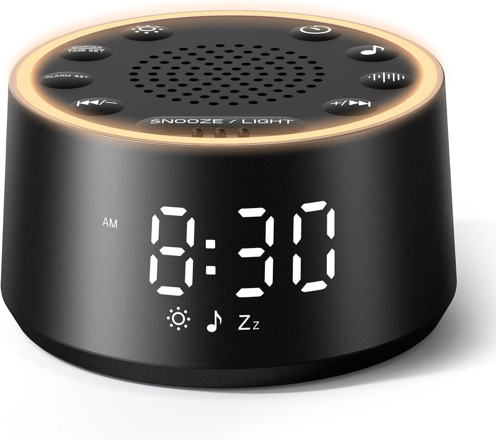 Dreamegg Sound Machine for Sleep - D1 Nova White Noise Sound Machine for Baby Adult with Alarm Clock, Soothing Sounds, Dimmable, White…