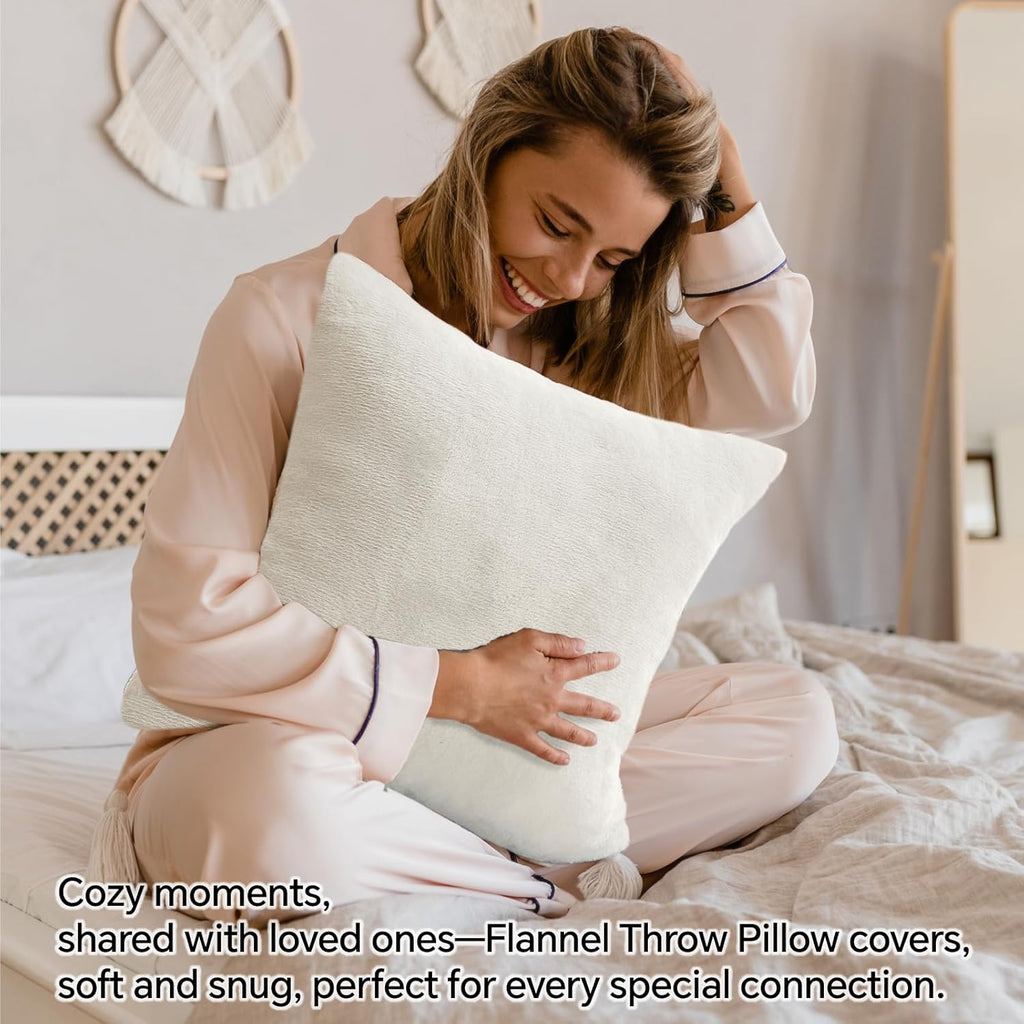 Bedelite Velvet Pillow Covers 26x26 with Zipper, 2 Pack Super Soft Square Pillow Covers for Bedroom, Sofa, Couch, Luxury Cozy Fleece Pillowc…