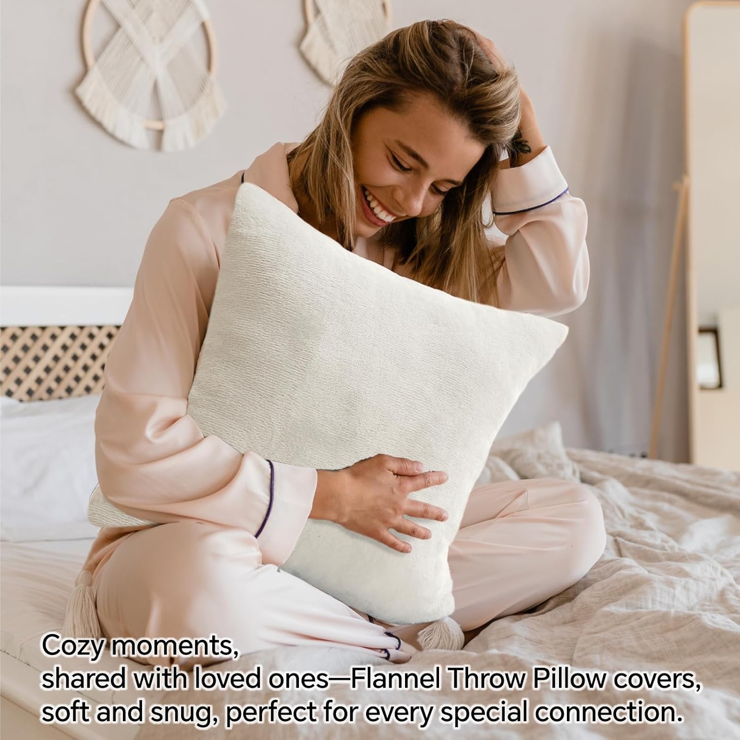Bedelite Velvet Pillow Covers 26x26 with Zipper, 2 Pack Super Soft Square Pillow Covers for Bedroom, Sofa, Couch, Luxury Cozy Fleece Pillowc…
