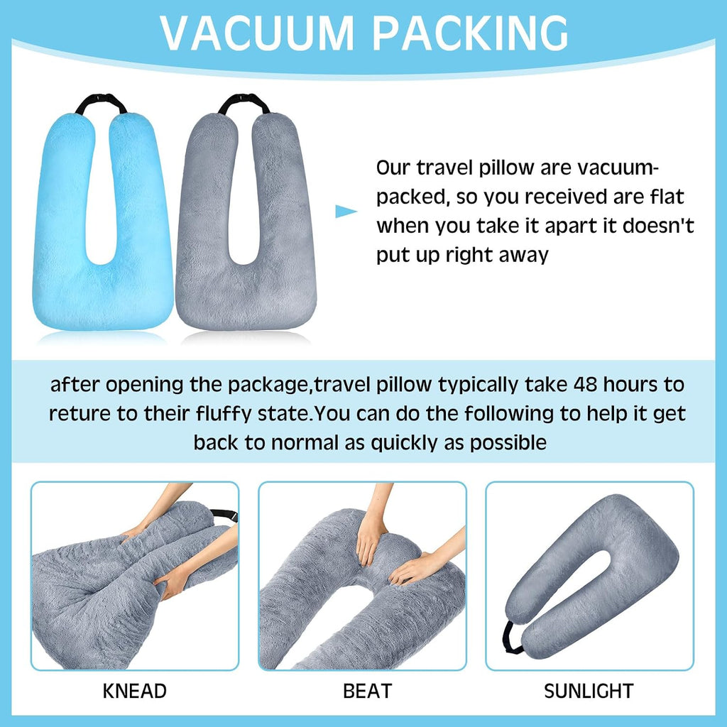 home Barydat 2 Pcs Car Travel Pillow for the Back Seat 28 x 18 in Sleeping Reading Pillows for Long Distance Travel Car Cushion for Kids Ad…