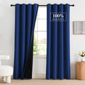 NICETOWN 100% Blackout Curtains 84 Inches Long for Bedroom, 100% Blackout Thermal Insulated Window Drapes Room Darkening Curtains for…