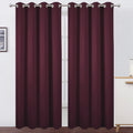 Lemomo Burgundy Red Thermal Blackout Curtains/52 x 95 Inch/Set of 2 Panels Room Darkening Curtains for Bedroom 95 Inch Red
