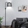 Nintiue [Upgraded] Dimmable Floor Lamp, 1000 Lumens LED Edison Bulb Included, Black Shade, Modern Arc Standing Tall Floor Lamp for Living…