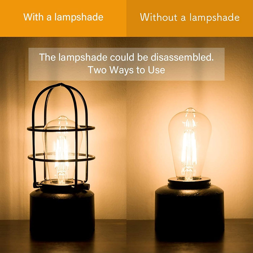 Haian Support Small Touch Table Lamp for Small Spaces - 3 Way Dimmable Industrial Bedside Lamp - Steampunk Antique Nightstand Desk for…
