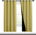 Nicetown Paler Yellow Full Shade Curtain Panels, Pair of Thermal Insulated & Energy Efficiency Blackout Curtains for Living Room Windows, L…