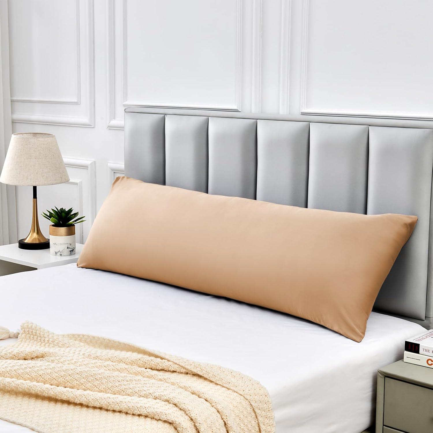 Warmstar Cotton Body Pillow Cover 1 Pack, 600 Thread Count Body Pillow case 20"x54", Long Body Pillow Case Cover Soft Breathable with…