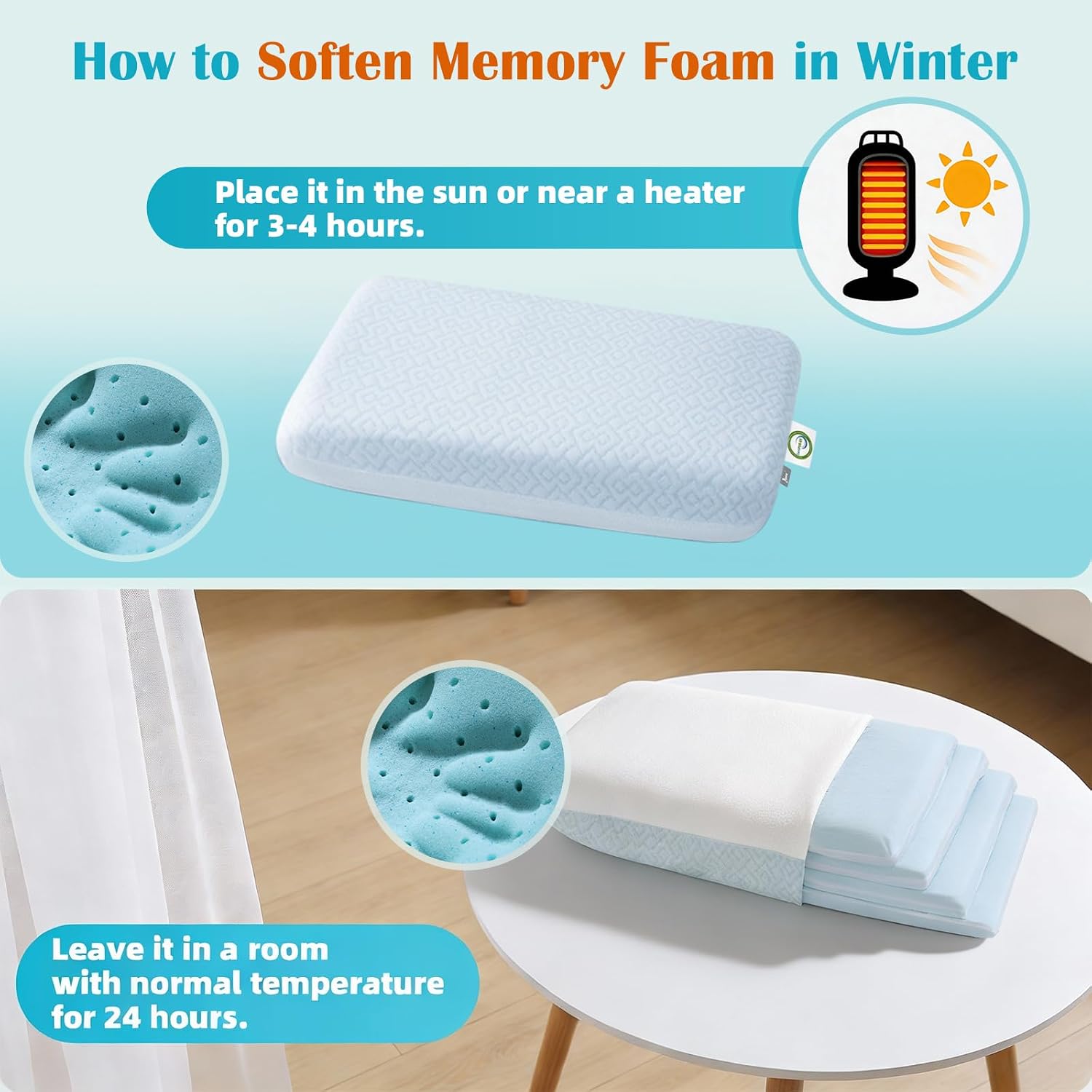 Lofe Adjustable Memory Foam Pillow - 4 Height from 1.2 to 4.8in, Cervical Pillow for Neck, CertiPUR-US Neck Support Pillow for Side Sleepe…