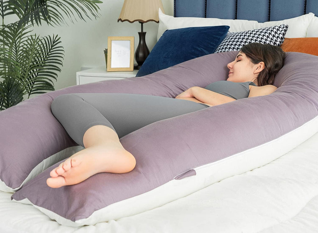 Queenrose QUEEN ROSE Extra Long U Shaped Body Pillow, 65in Pregnancy Pillows for Sleeping, Full Body Support for Adults and Maternity Women…