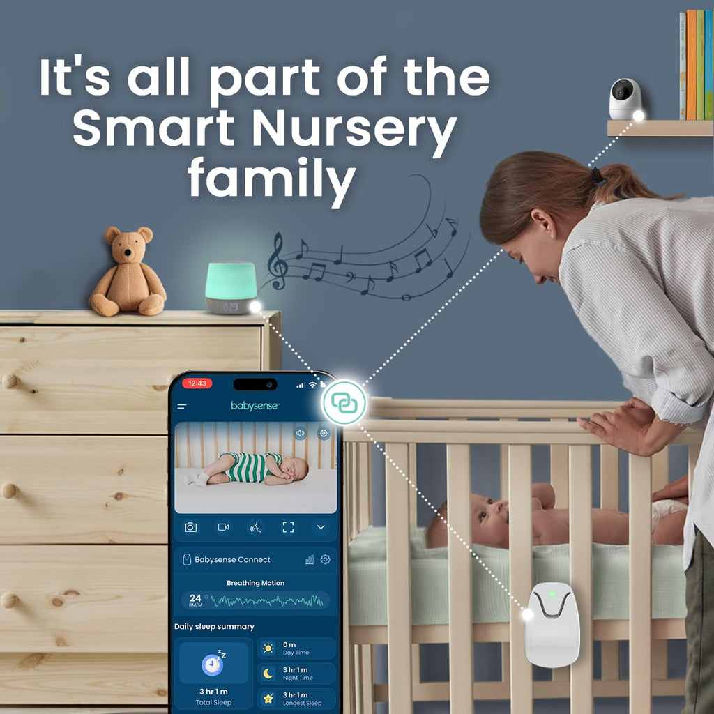 Babysense Baby Sound Machine with Night Light | 2nd Gen | 28 Soothing Sounds | Toddler Sleep Trainer | App-Controlled White Noise Machine…