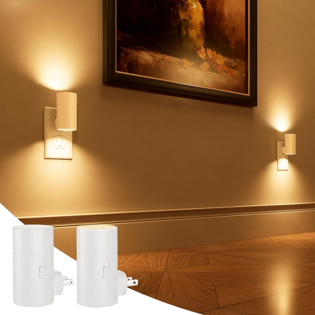 Niorsun Night Lights Plug into Wall, Dimmable with 3 Color Modes & Auto On/Off Sensor, Ultra- Nightlight for Hallway, Bathroom, Bedroom…