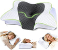 Roowana Cervical Neck Pillow for Neck Pain, Memory Foam Orthopedic Pillow with Contoured Design, Neck Support Pillows for Side, Back and St…