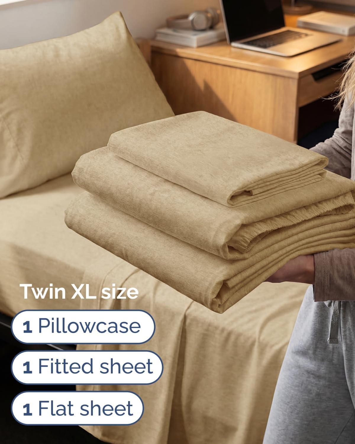 Twin XL Size 3 Piece Sheet Set - Comfy Breathable & Cooling Sheets - Hotel Luxury Bed Sheets for Women & Men - Deep Pockets, Easy-Fit…