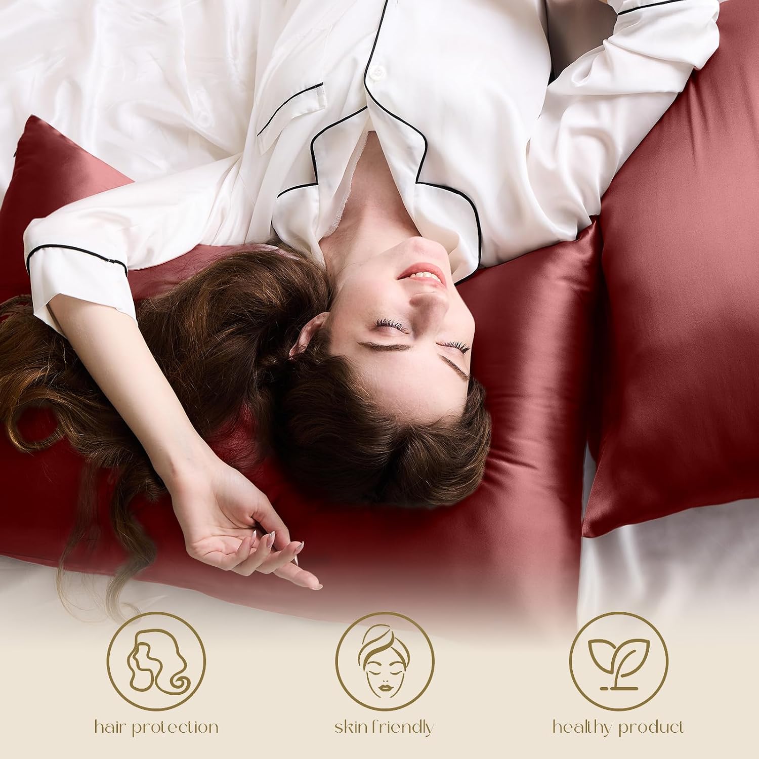 Zimasilk 100% Pure Mulberry Silk Pillowcase for Hair and Skin everyday comfort, Soft and Smooth, Both Sides Grade 6A Silk,600 Thread…