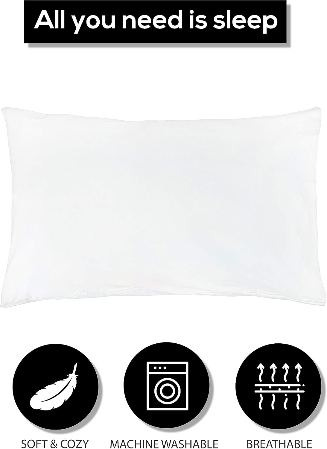 Aveesha 12 Pack Poly Cotton Pillow Cases - King Size White Pillowcases - 180 Thread Count Percale Weave Pillow Covers - Perfect for Home…