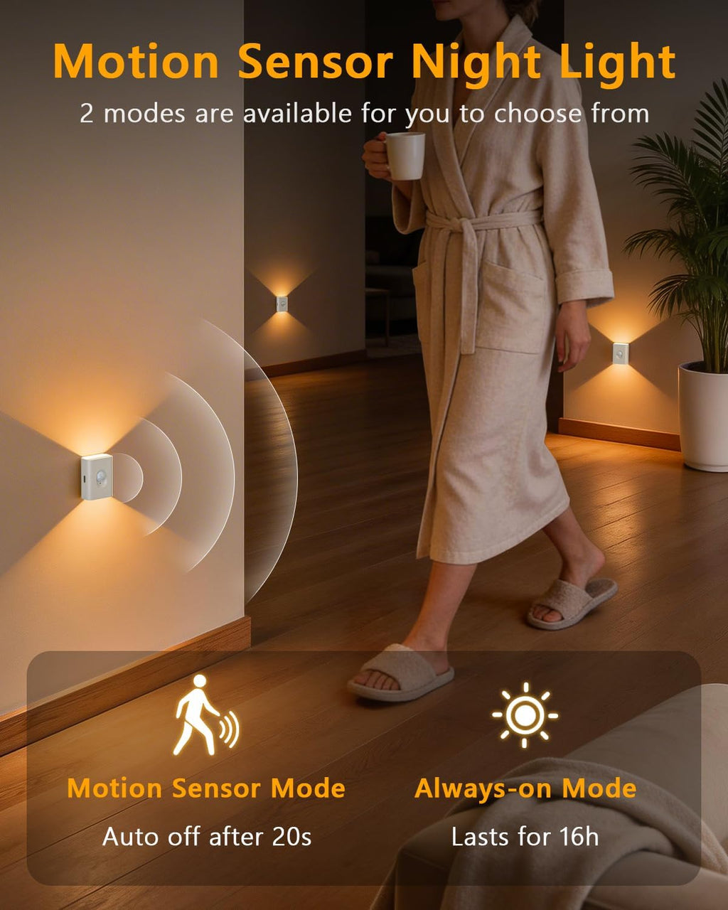 Willed Rechargeable Motion Sensor Night Lights for Stairs, 10 Pack Wireless Magnetic Stick-On Battery Lights for Hallway, Bedroom, Closet,…