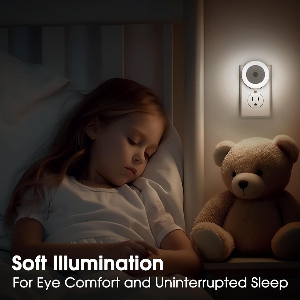 Night Lights Plug-in [2Pack], LED Night Light with Sensor for Kids, Baby, Bathroom, Stair, Hallway - Cool White