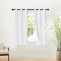 Nicetown 100% Blackout White Curtains 63 inch Length, Grommet Thermal Insulated Window Treatment Heat Reducing Drapes for Bedroom/Kids Room…