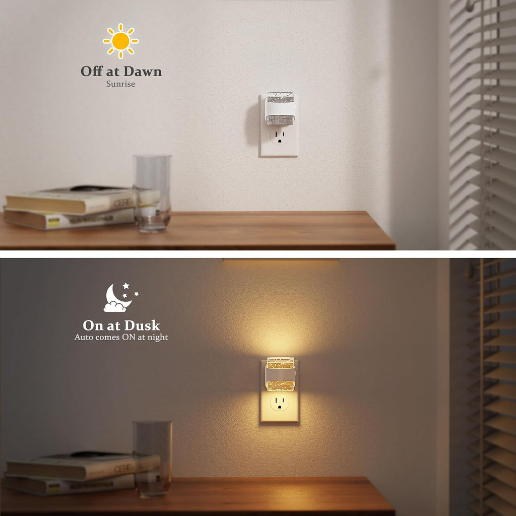 JandCase LED Night Light, Bubble Night Lights Plug into Wall, [2 Pack] Night Light 3000K/4000K/5000K & 3 Brightness Levels, Dimmable…