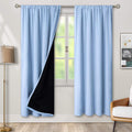 BGment Blackout Curtains for Bedroom 2 Panels Set, 100% Black Out Bedroom Curtains Thermal Insulated Rod Pocket Double Layer Window…