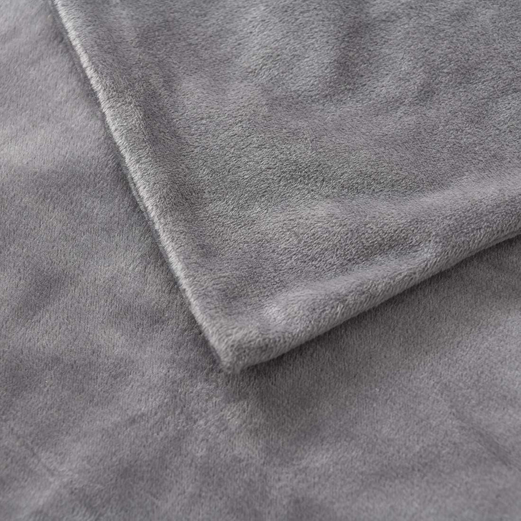 uwkcy Velvet Body Pillow Cover/Case Pillowcase with Hidden Zipper, Soft and Cozy, Zippered Flannel Body Pillow Case (20 x 48 Inch, Grey, 1-P…