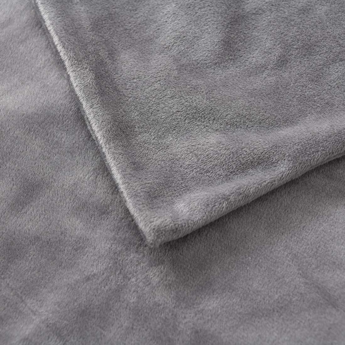 uwkcy Velvet Body Pillow Cover/Case Pillowcase with Hidden Zipper, Soft and Cozy, Zippered Flannel Body Pillow Case (20 x 48 Inch, Grey, 1-P…