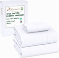 Ruvanti 100% Cotton Organic Percale Sheets Twin XL Size – Crisp Cooling Bed Sheets for Hot Sleepers, Deep Pocket 15”, Soft Peach Finish, Br…